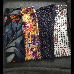 LuLaRoe girls leggings (4) size L/XL